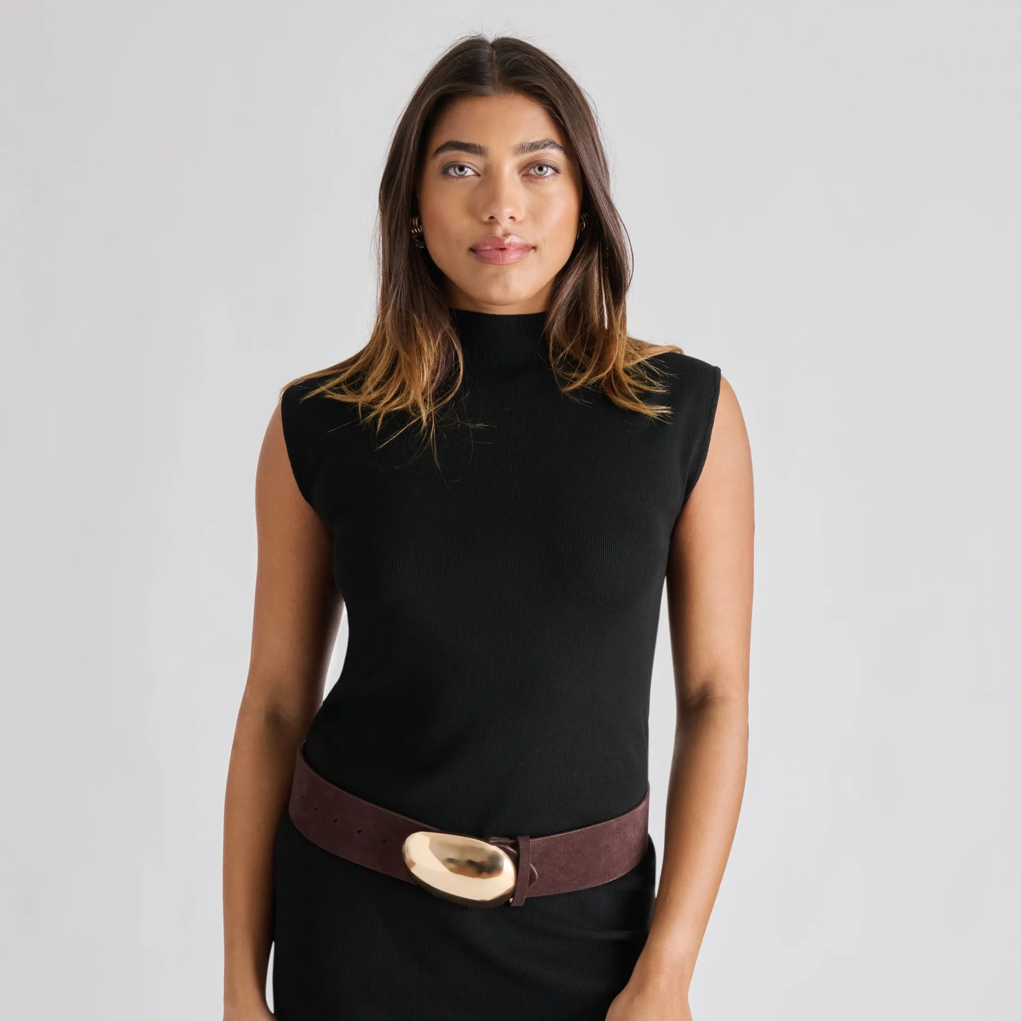 BUBBLE BUCKLE BELT MAHOGANY GOLD sold by Dolce Vita product image thumbnail 4
