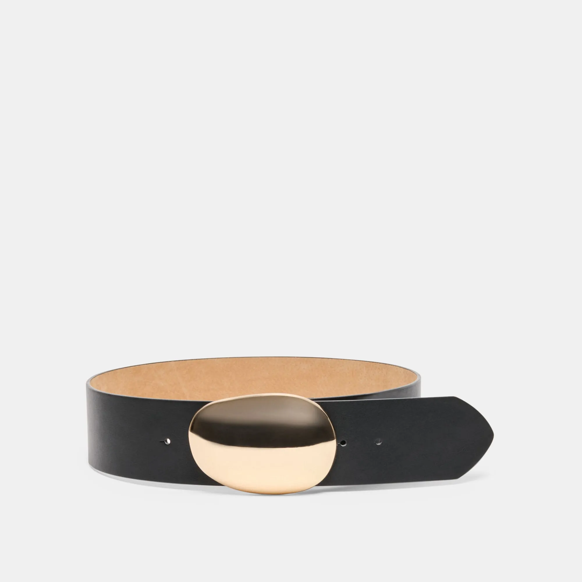 BUBBLE BUCKLE BELT BLACK GOLD sold by Dolce Vita