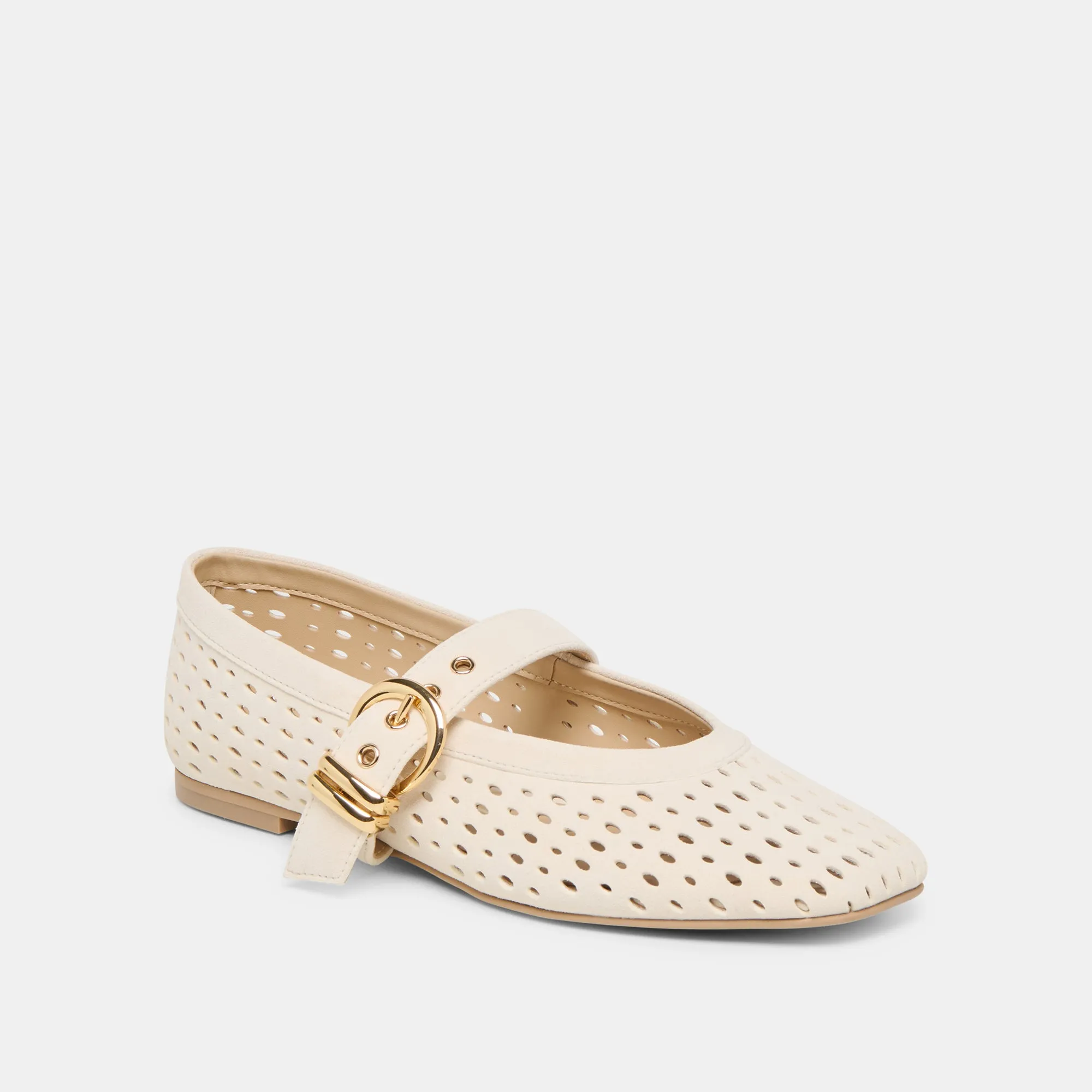 MIKEL BALLET FLATS CREME PERFORATED SUEDE sold by Dolce Vita product image thumbnail 2