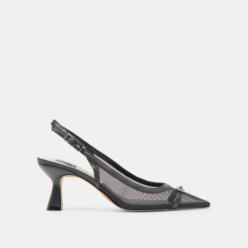 LORINE HEELS ONYX MESH sold by Dolce Vita