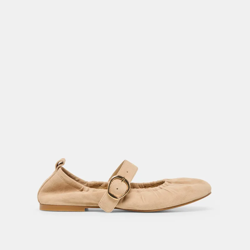 CAELY BALLET FLATS CAMEL SUEDE sold by Dolce Vita