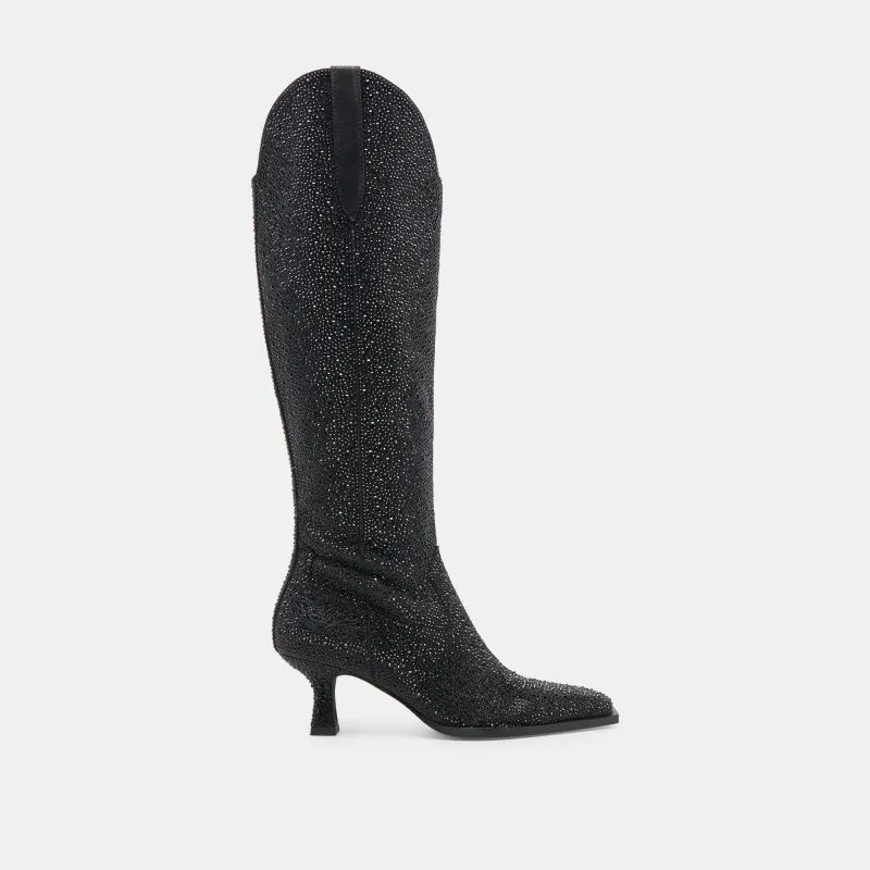 ARIANA CRYSTAL BOOTS BLACK METALLIC CRYSTAL - re:vita made by Dolce Vita