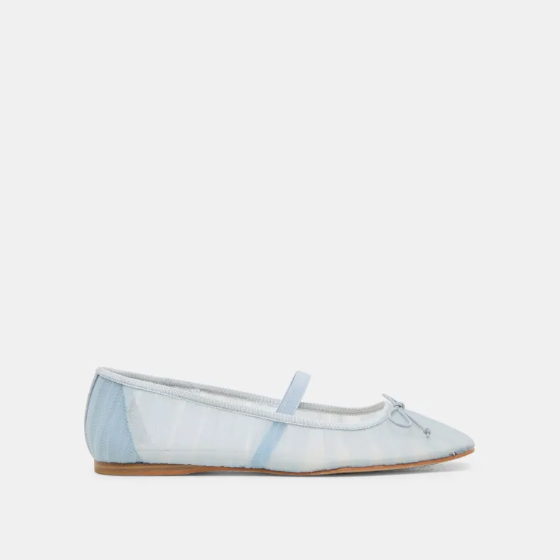 RAEVEN BALLET FLATS LIGHT BLUE TULLE - re:vita sold by Dolce Vita