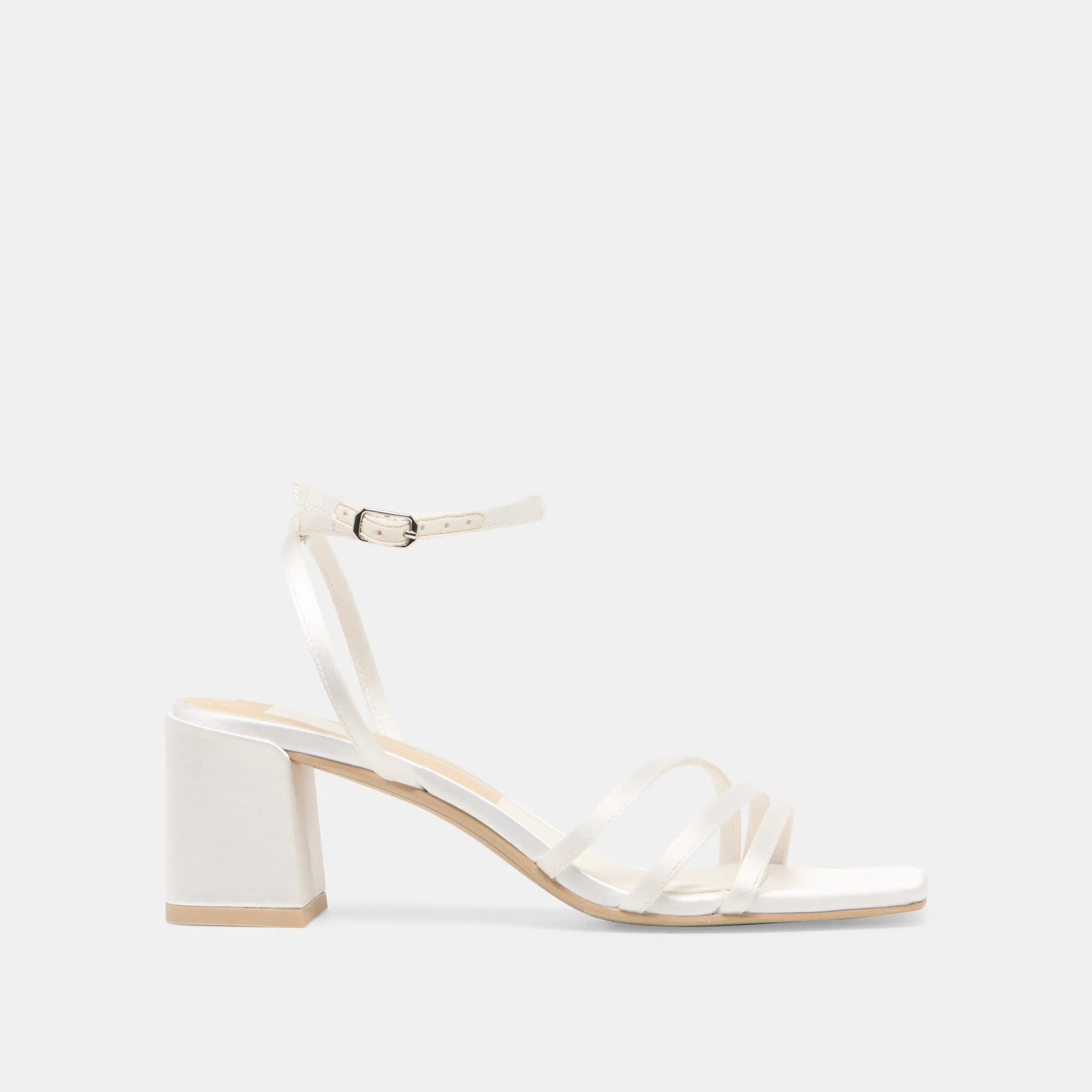 YSABEL HEELS TRUE WHITE SATIN sold by Dolce Vita