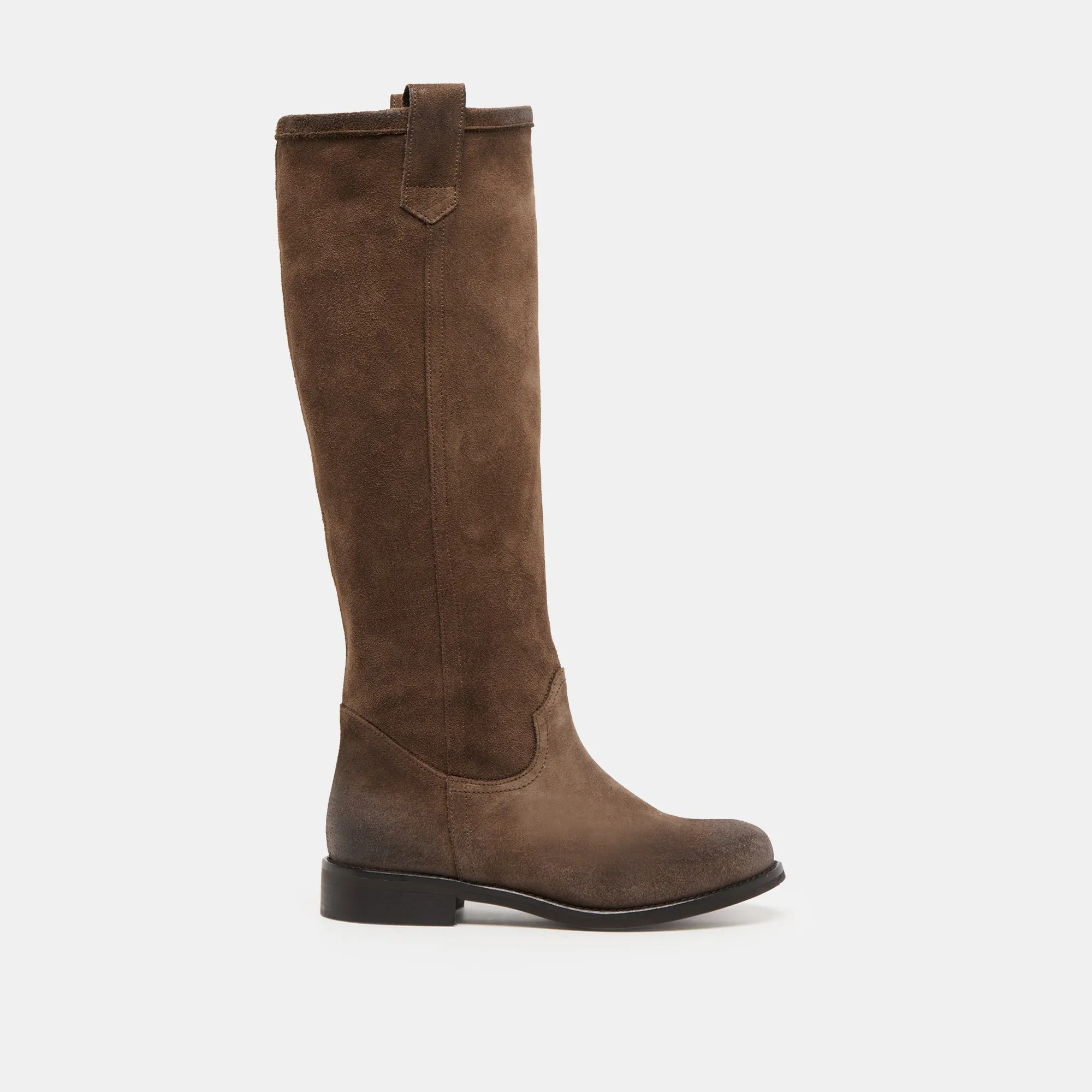RAMZY BOOTS CHOCOLATE SUEDE sold by Dolce Vita