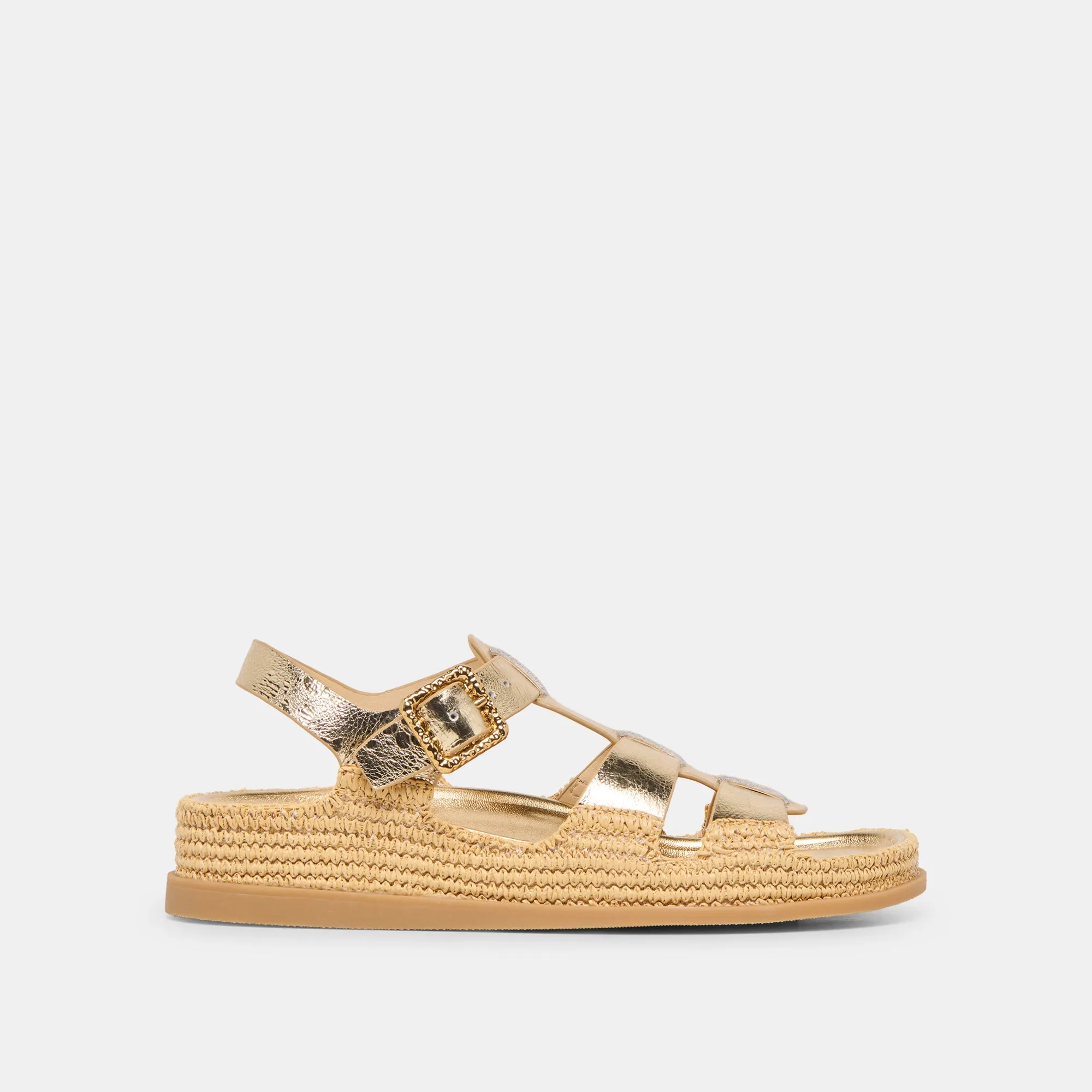 SHENNA SANDALS GOLD DISTRESSED LEATHER sold by Dolce Vita