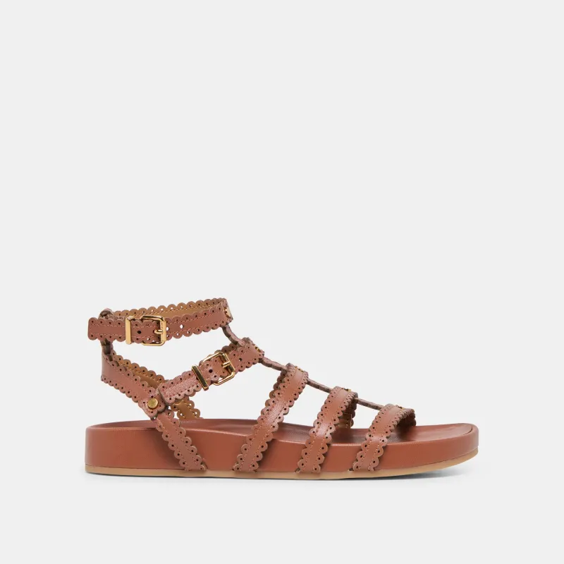 SUSANA SANDALS COGNAC LEATHER sold by Dolce Vita