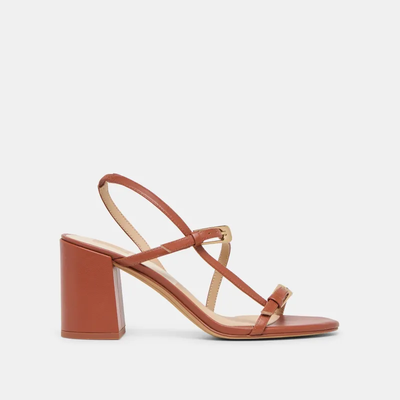 FAYE HEELS COGNAC LEATHER sold by Dolce Vita