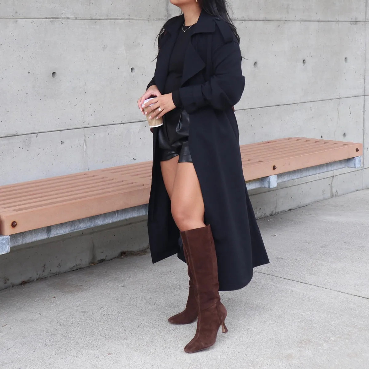 GYRA WIDE CALF BOOTS DK BROWN SUEDE - re:vita sold by Dolce Vita product image thumbnail 2