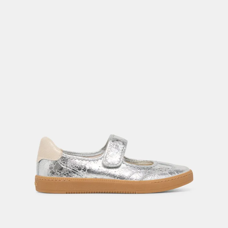 NANET SNEAKERS SILVER LEATHER sold by Dolce Vita