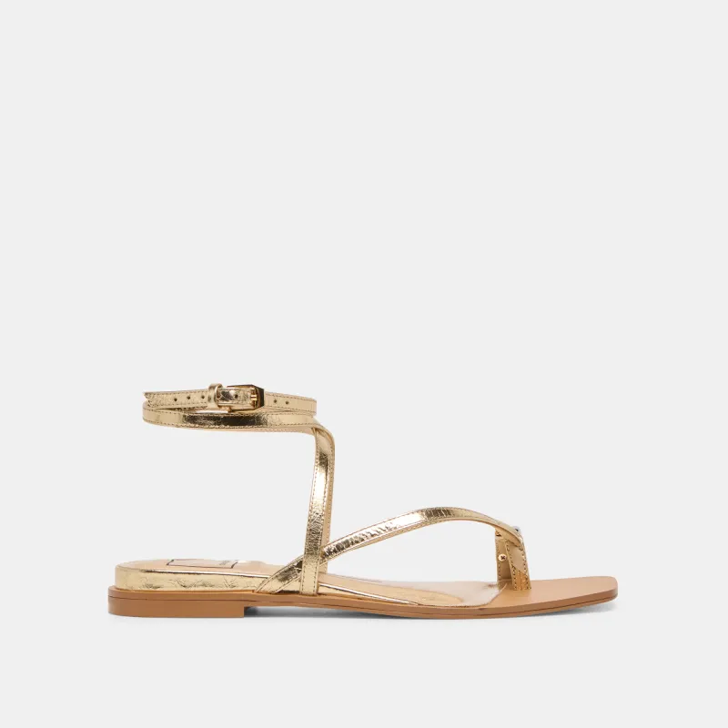 TYRICE SANDALS GOLD LEATHER sold by Dolce Vita