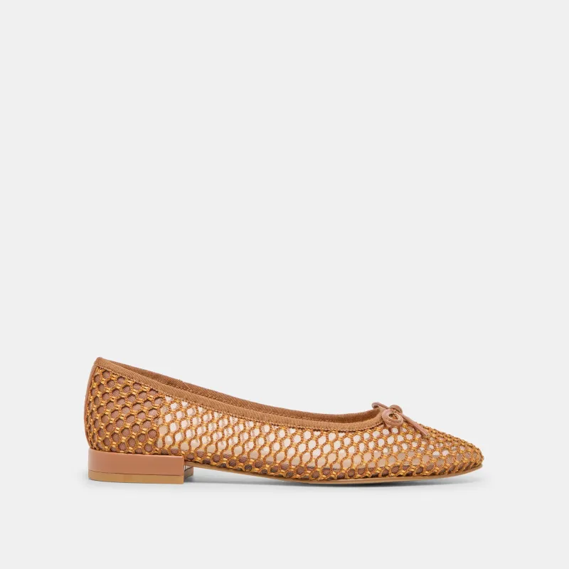 ULICIA BALLET FLATS CORAL WOVEN MESH sold by Dolce Vita