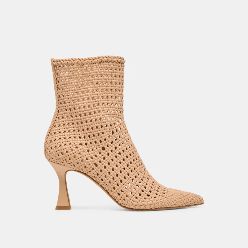 EMBRY BOOTIES LT TAN WOVEN STELLA sold by Dolce Vita