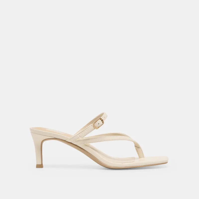 BIAGA HEELS OFF WHITE LEATHER sold by Dolce Vita