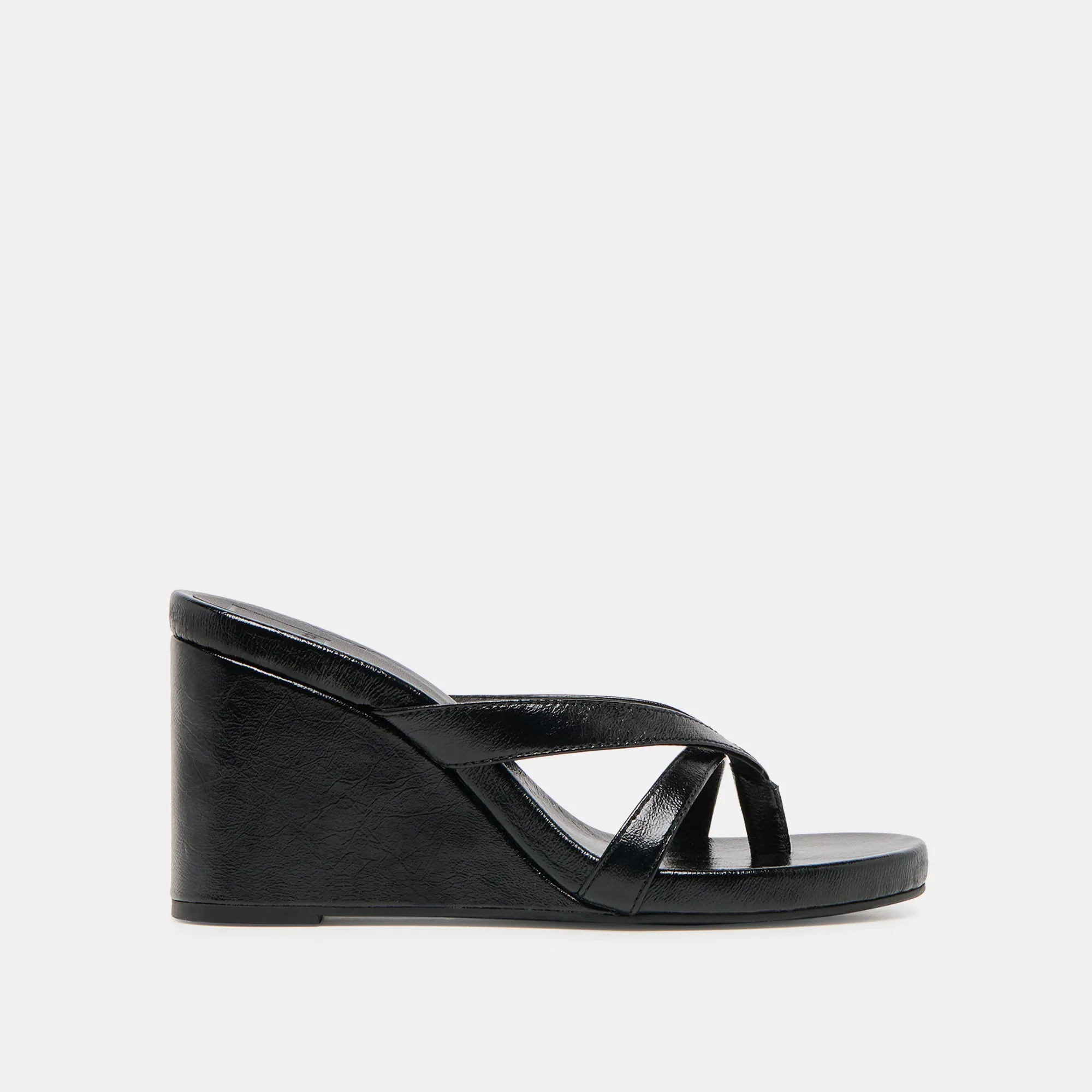HELAN WEDGES BLACK LEATHER sold by Dolce Vita