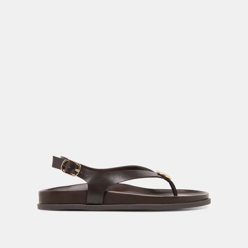 JONY SANDALS DK BROWN LEATHER sold by Dolce Vita
