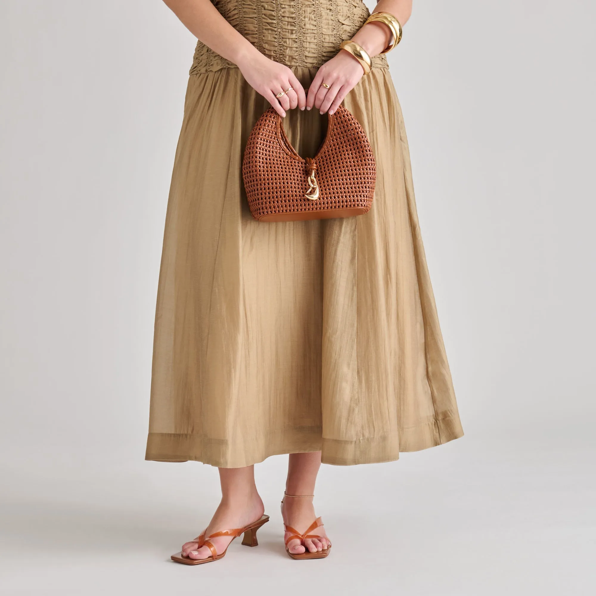 DAHLIA WOVEN HANDBAG COGNAC WOVEN STELLA sold by Dolce Vita product image thumbnail 4