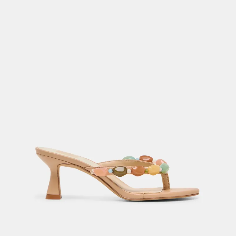 DAKSIE HEELS CAFE LEATHER sold by Dolce Vita