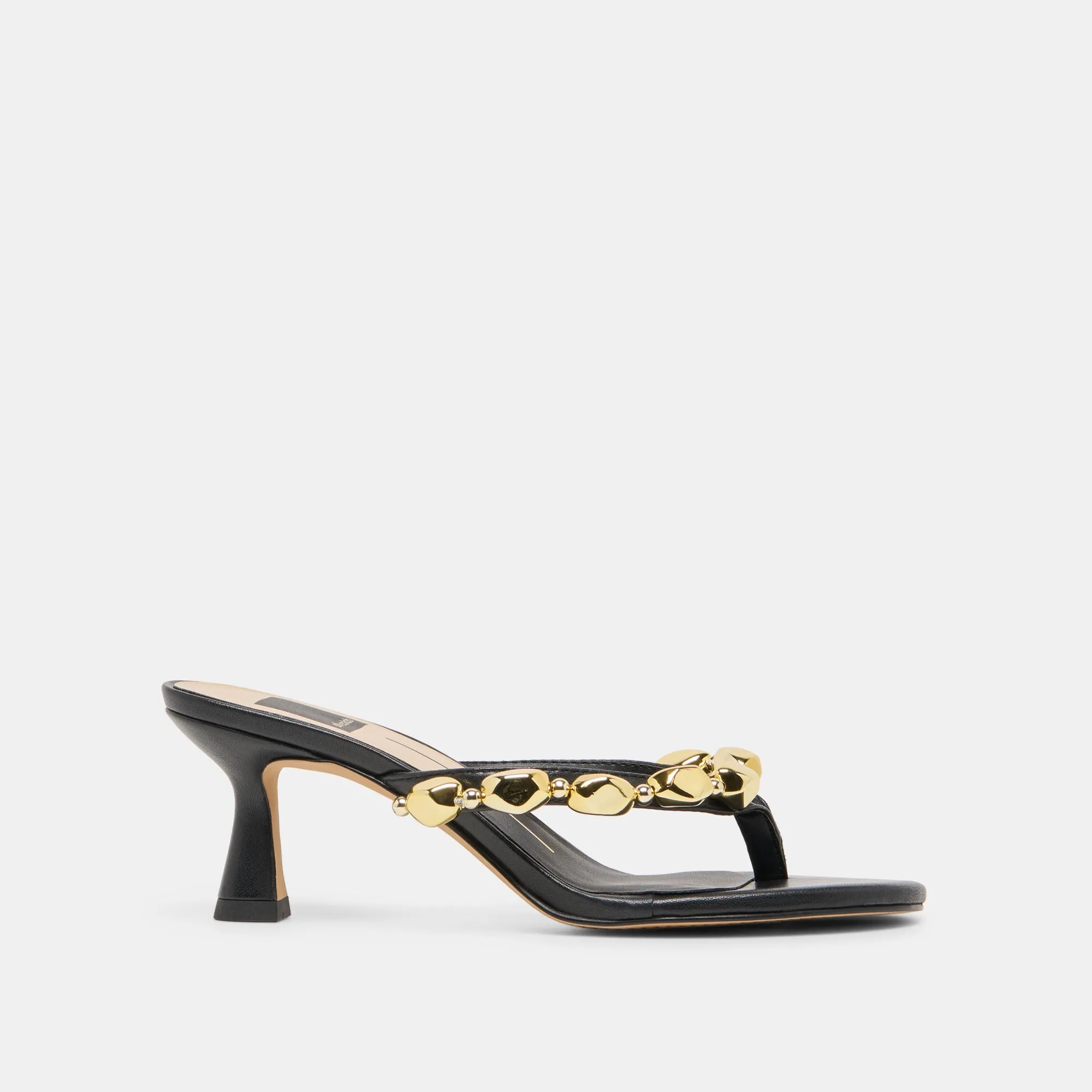 DAKSIE HEELS BLACK LEATHER sold by Dolce Vita