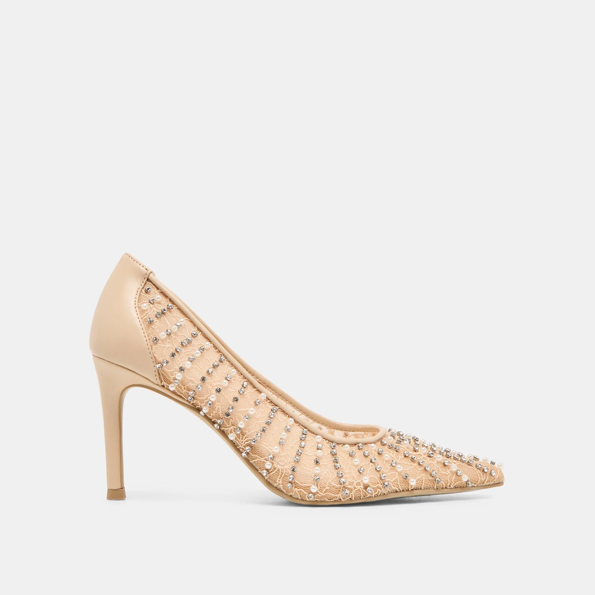 KASHE PEARL HEELS BLUSH LACE MESH sold by Dolce Vita