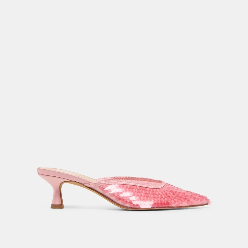 CLEO SEQUIN HEELS LIGHT PINK SEQUIN sold by Dolce Vita
