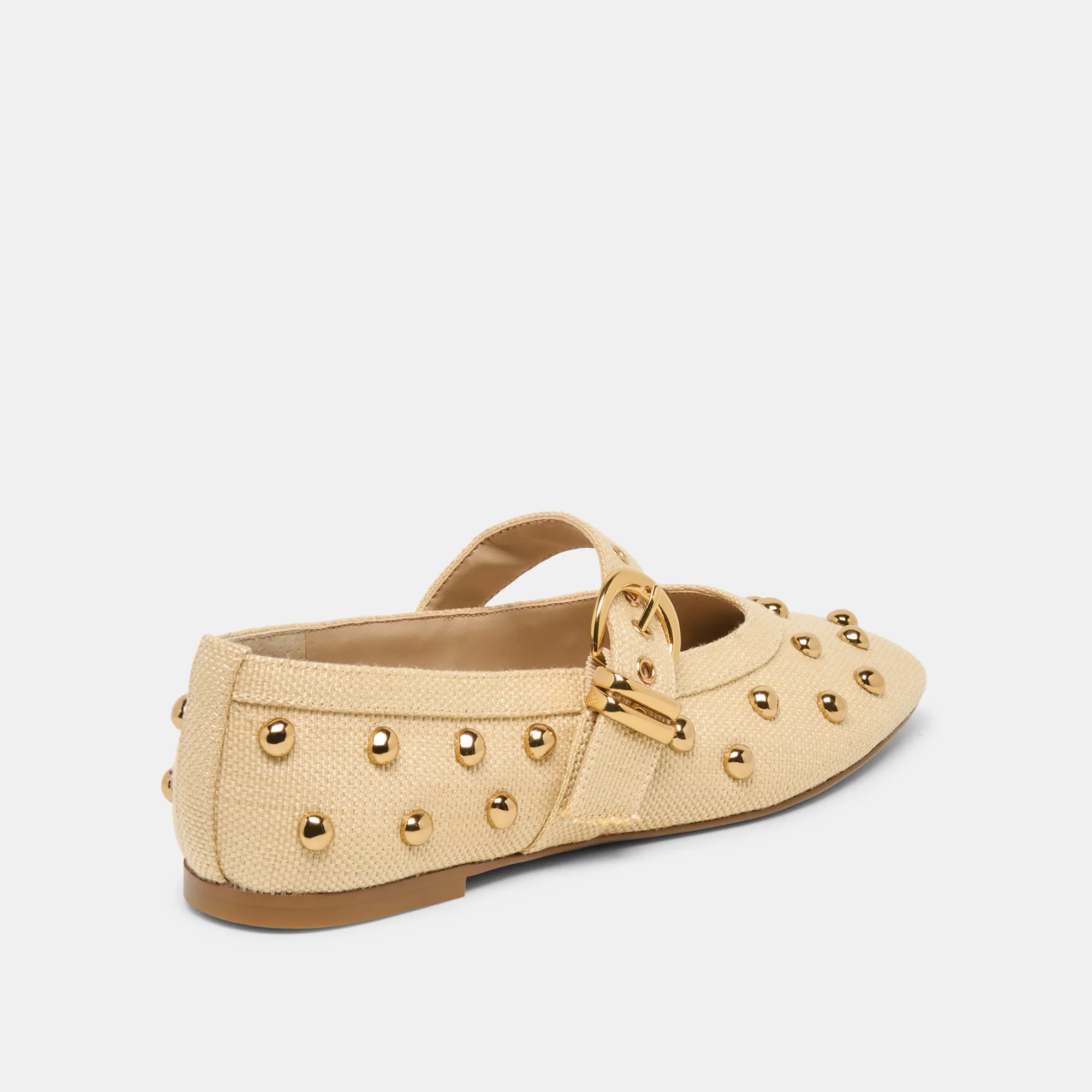 MIKEL STUD BALLET FLATS LT NATURAL RAFFIA sold by Dolce Vita product image thumbnail 3