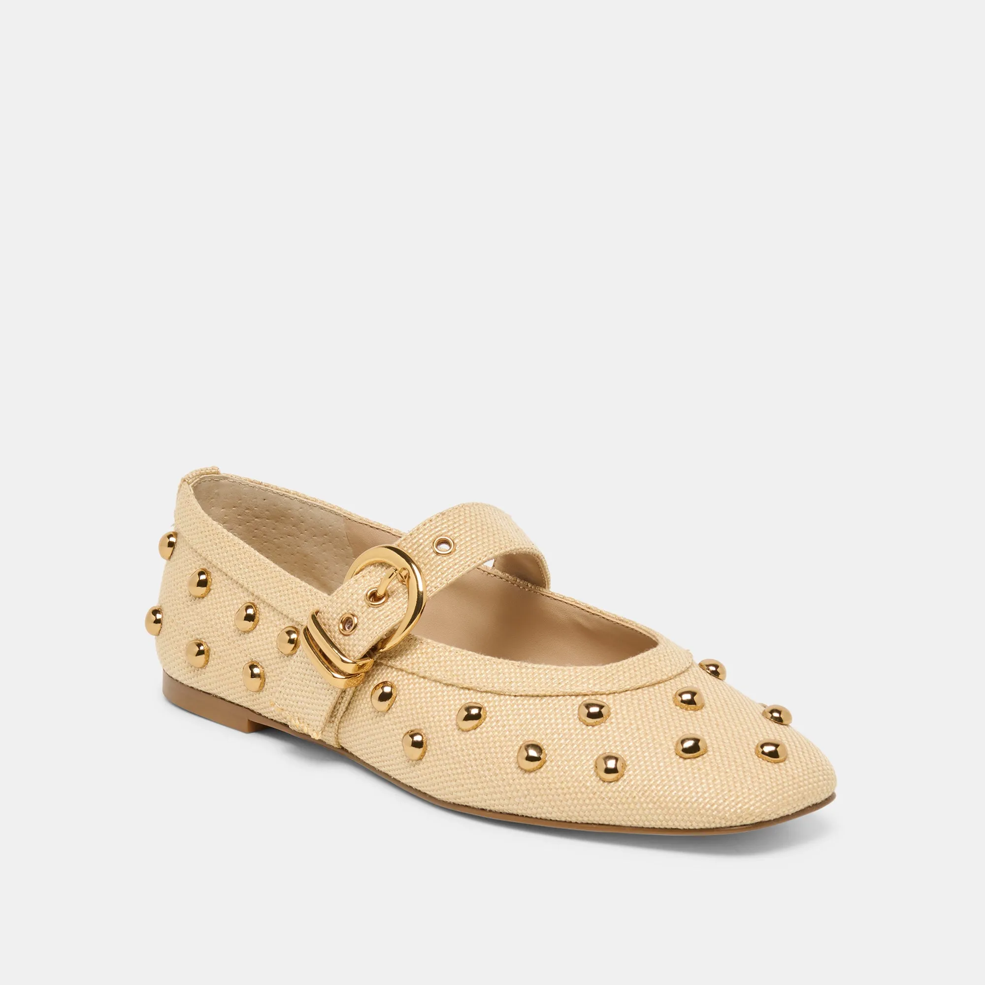 MIKEL STUD BALLET FLATS LT NATURAL RAFFIA sold by Dolce Vita product image thumbnail 2