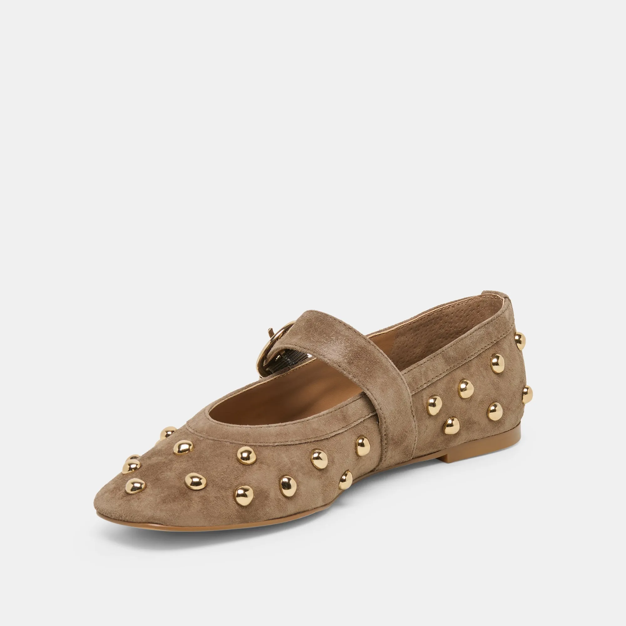 MIKEL STUD BALLET FLATS OLIVE SUEDE sold by Dolce Vita product image thumbnail 4