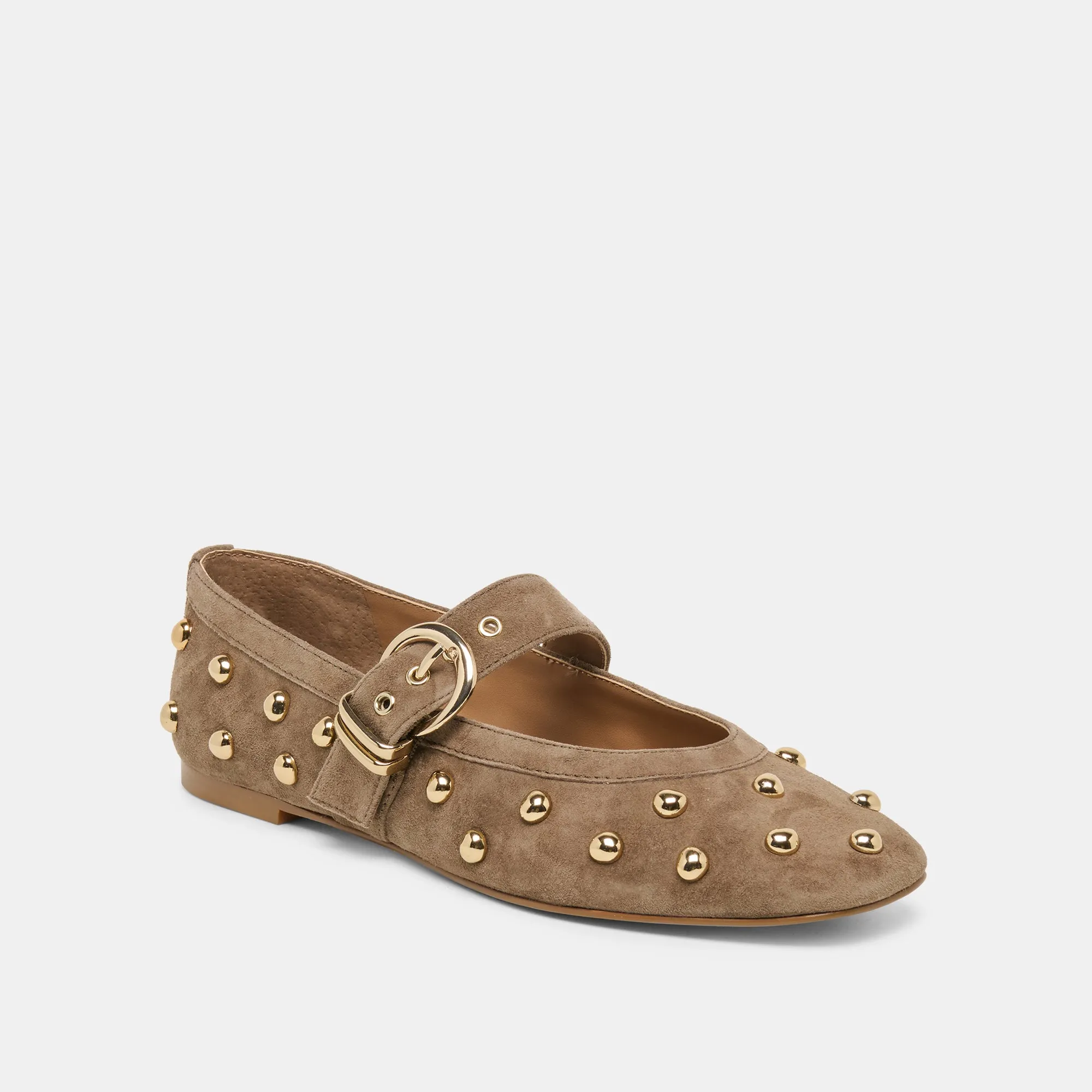 MIKEL STUD BALLET FLATS OLIVE SUEDE sold by Dolce Vita product image thumbnail 2