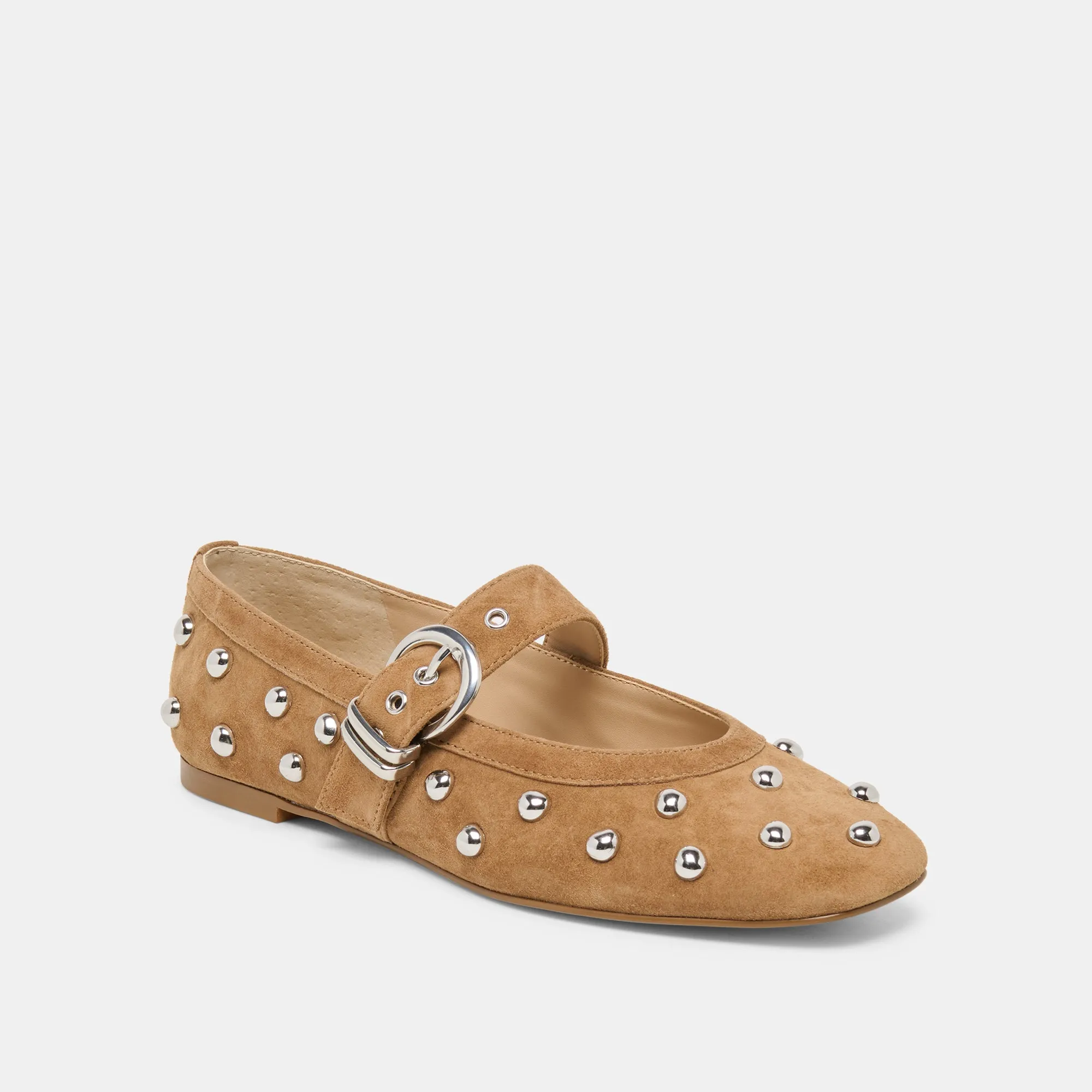 MIKEL STUD BALLET FLATS LT BROWN SUEDE sold by Dolce Vita product image thumbnail 2