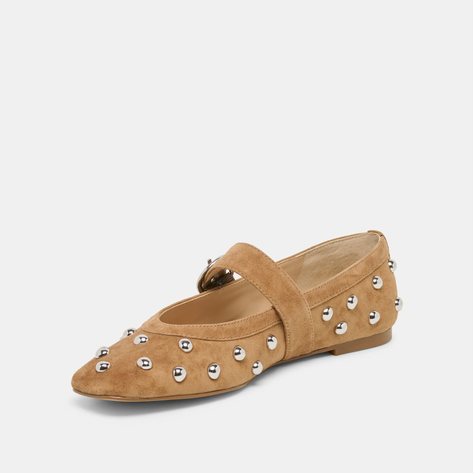 MIKEL STUD BALLET FLATS LT BROWN SUEDE sold by Dolce Vita product image thumbnail 4