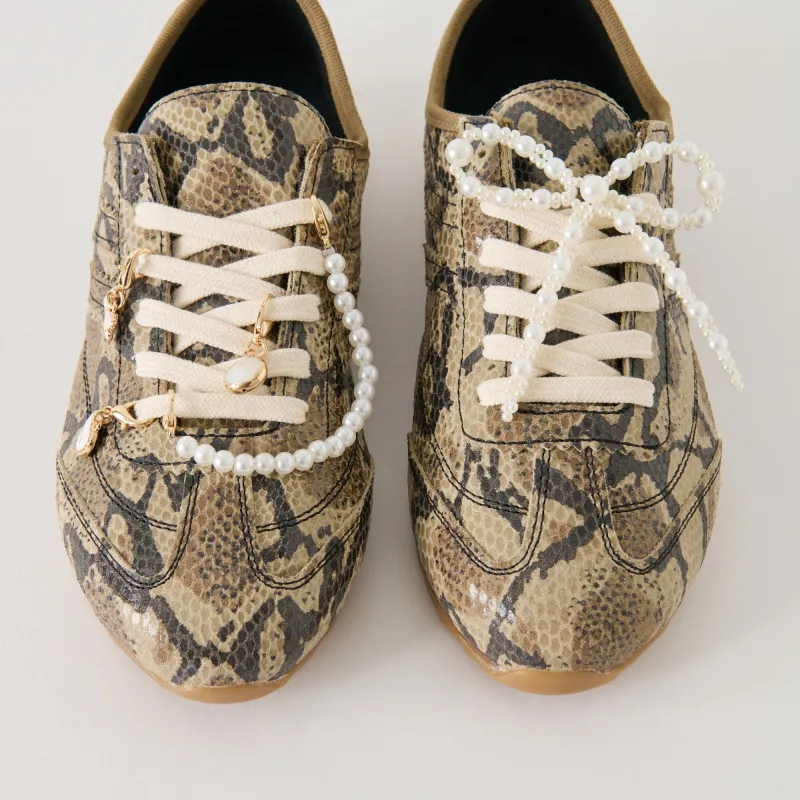 VIPER SNEAKERS SNAKE PRINT + PEARL CHARM BUNDLE sold by Dolce Vita