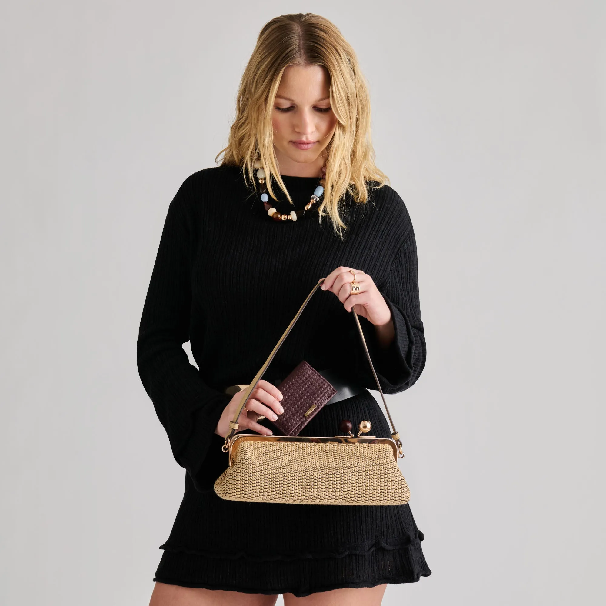 AMBRIAA SHOULDER BAG NATURAL RAFFIA sold by Dolce Vita product image thumbnail 4