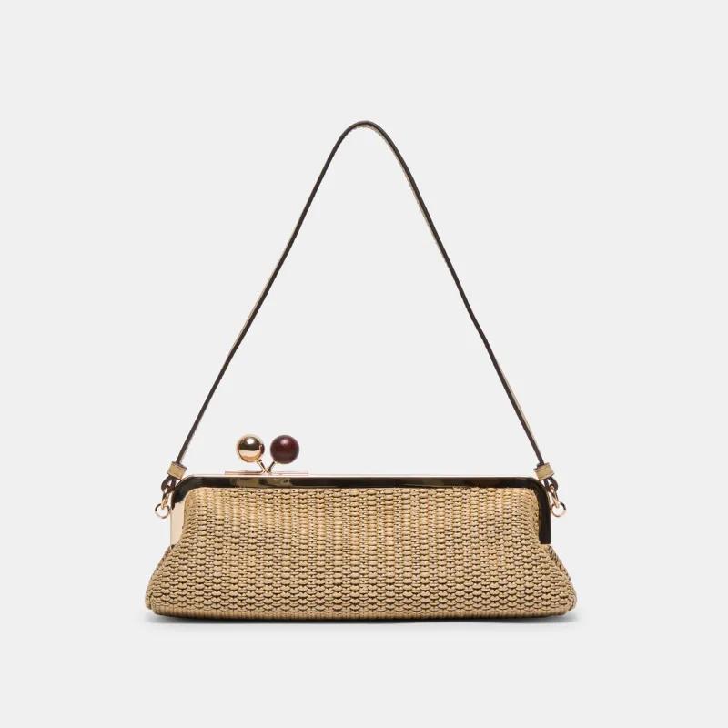 AMBRIAA SHOULDER BAG NATURAL RAFFIA sold by Dolce Vita