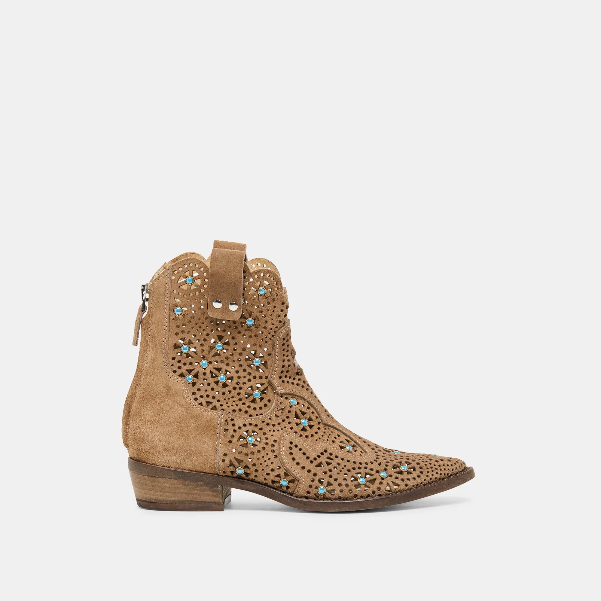OAKLY BOOTIES MUSHROOM SUEDE sold by Dolce Vita