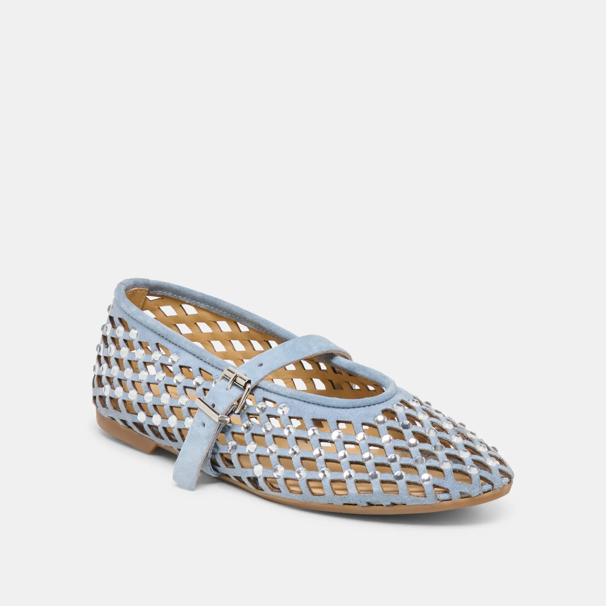 MAVIN RHINESTONE BALLET FLATS BLUE SUEDE sold by Dolce Vita product image thumbnail 2