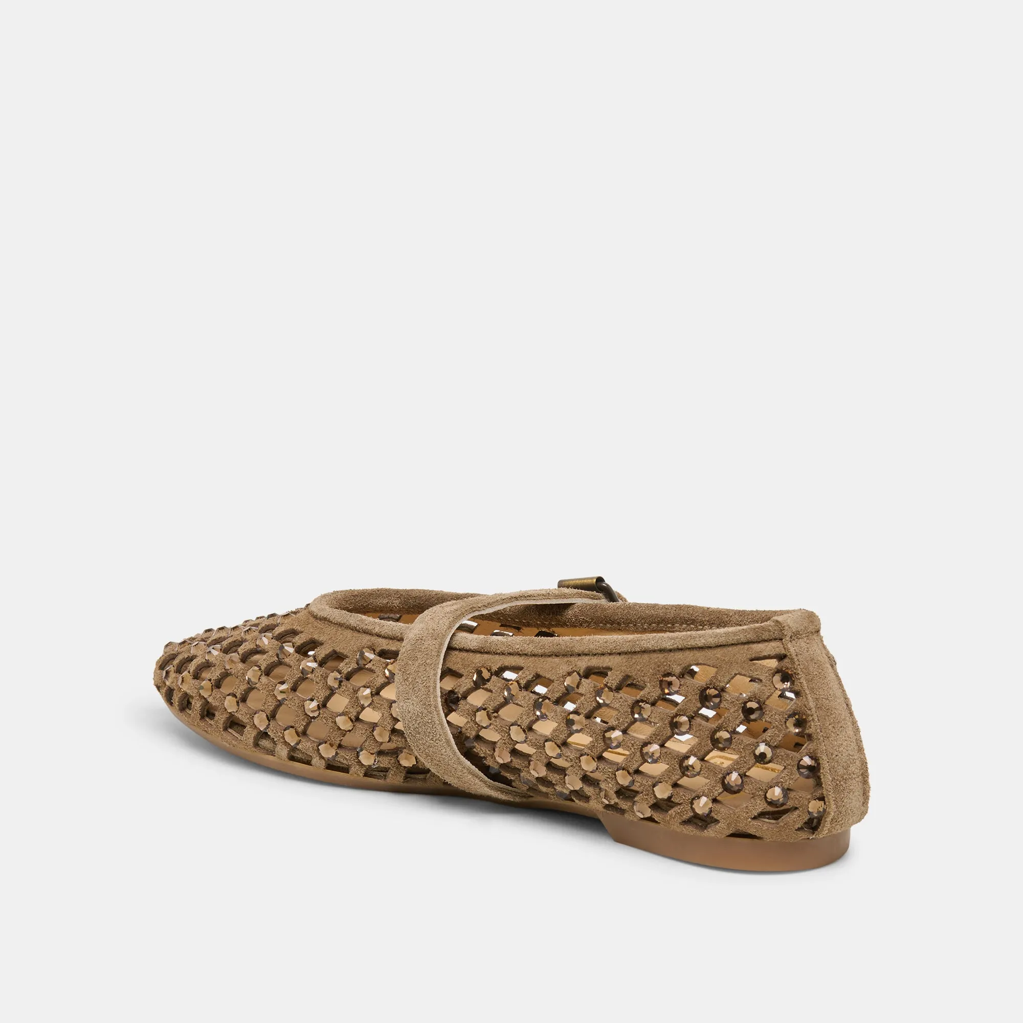 MAVIN RHINESTONE BALLET FLATS TAUPE SUEDE sold by Dolce Vita product image thumbnail 5