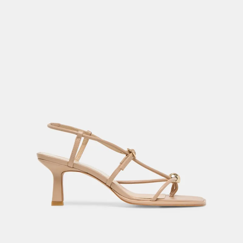 MYLEE WIDE HEELS LIGHT TAN LEATHER sold by Dolce Vita