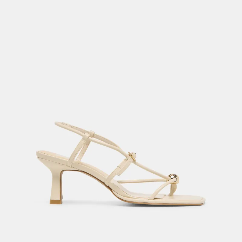 MYLEE WIDE HEELS CREME LEATHER sold by Dolce Vita