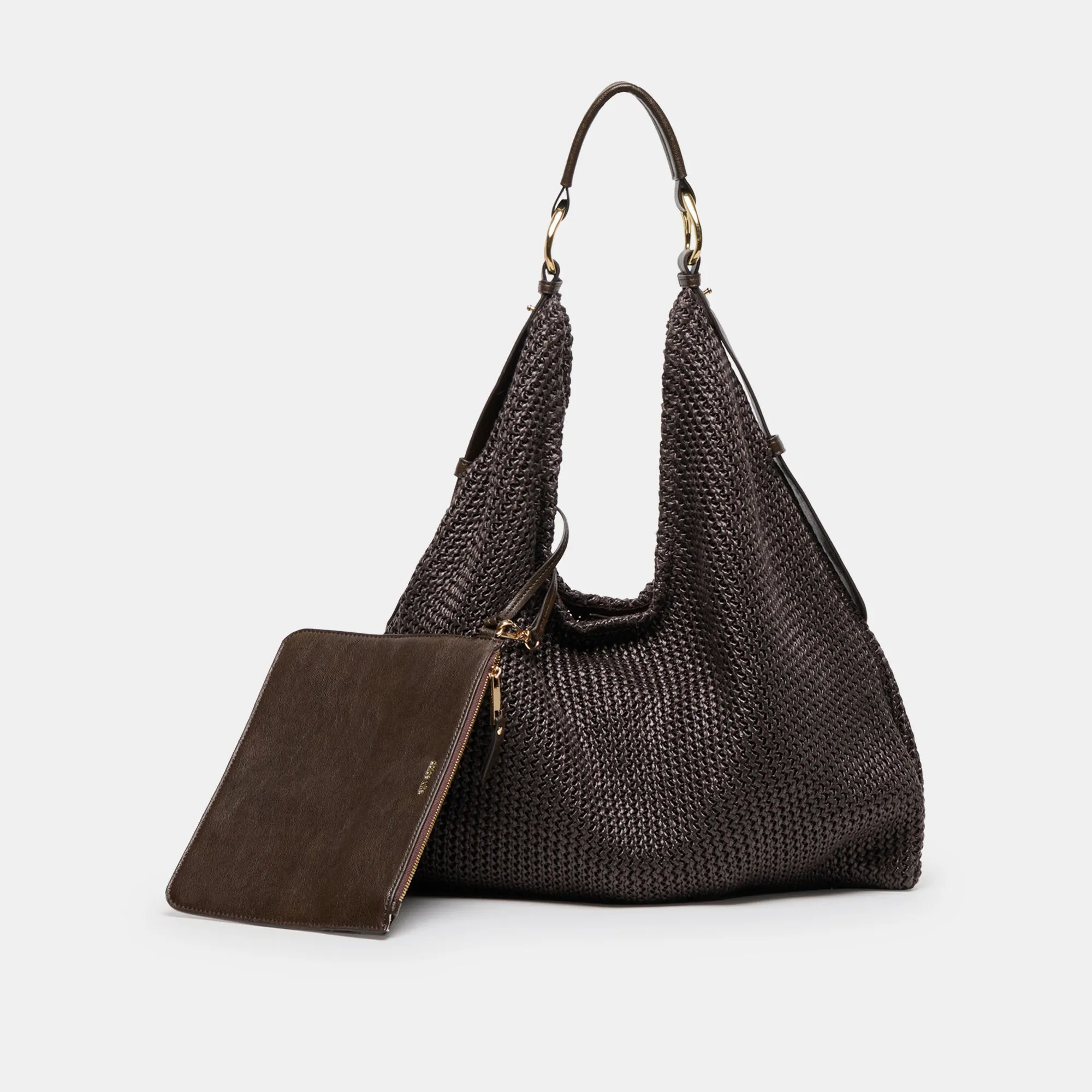 MIRIEL TOTE CHOCOLATE RAFFIA sold by Dolce Vita product image thumbnail 3