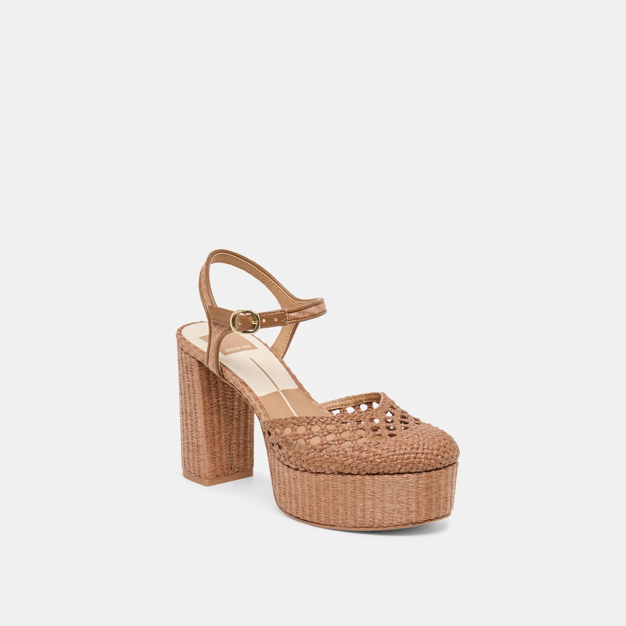 GERO HEELS MID BROWN WOVEN RAFFIA sold by Dolce Vita product image thumbnail 2