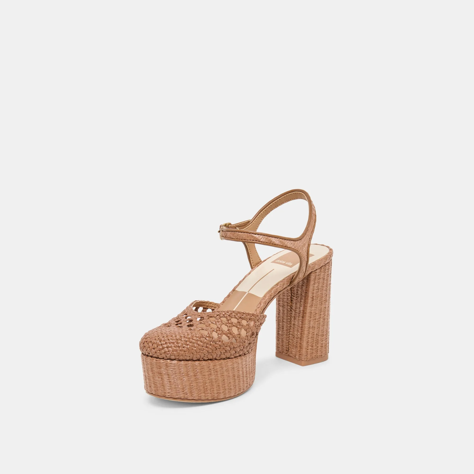 GERO HEELS MID BROWN WOVEN RAFFIA sold by Dolce Vita product image thumbnail 4