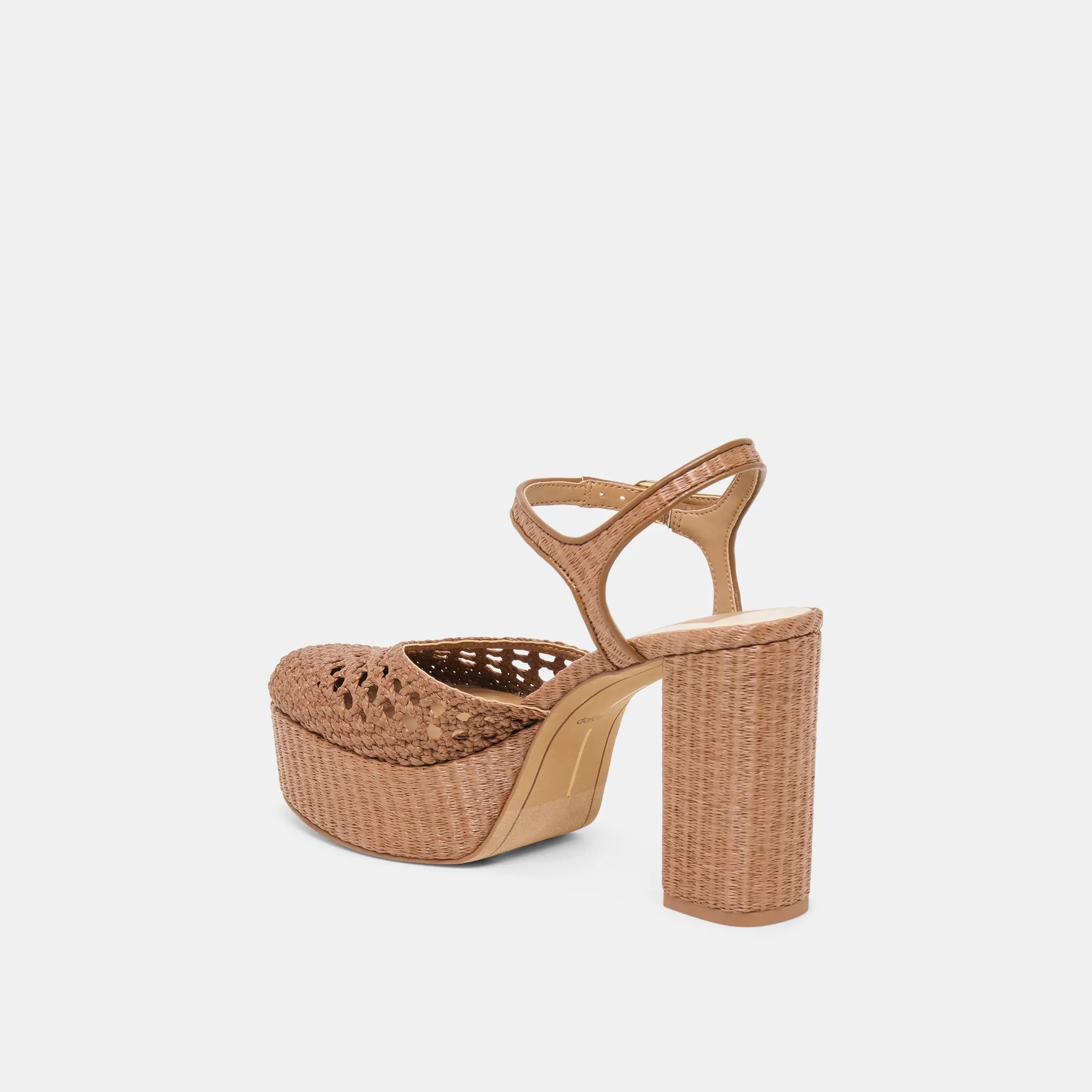 GERO HEELS MID BROWN WOVEN RAFFIA sold by Dolce Vita product image thumbnail 5