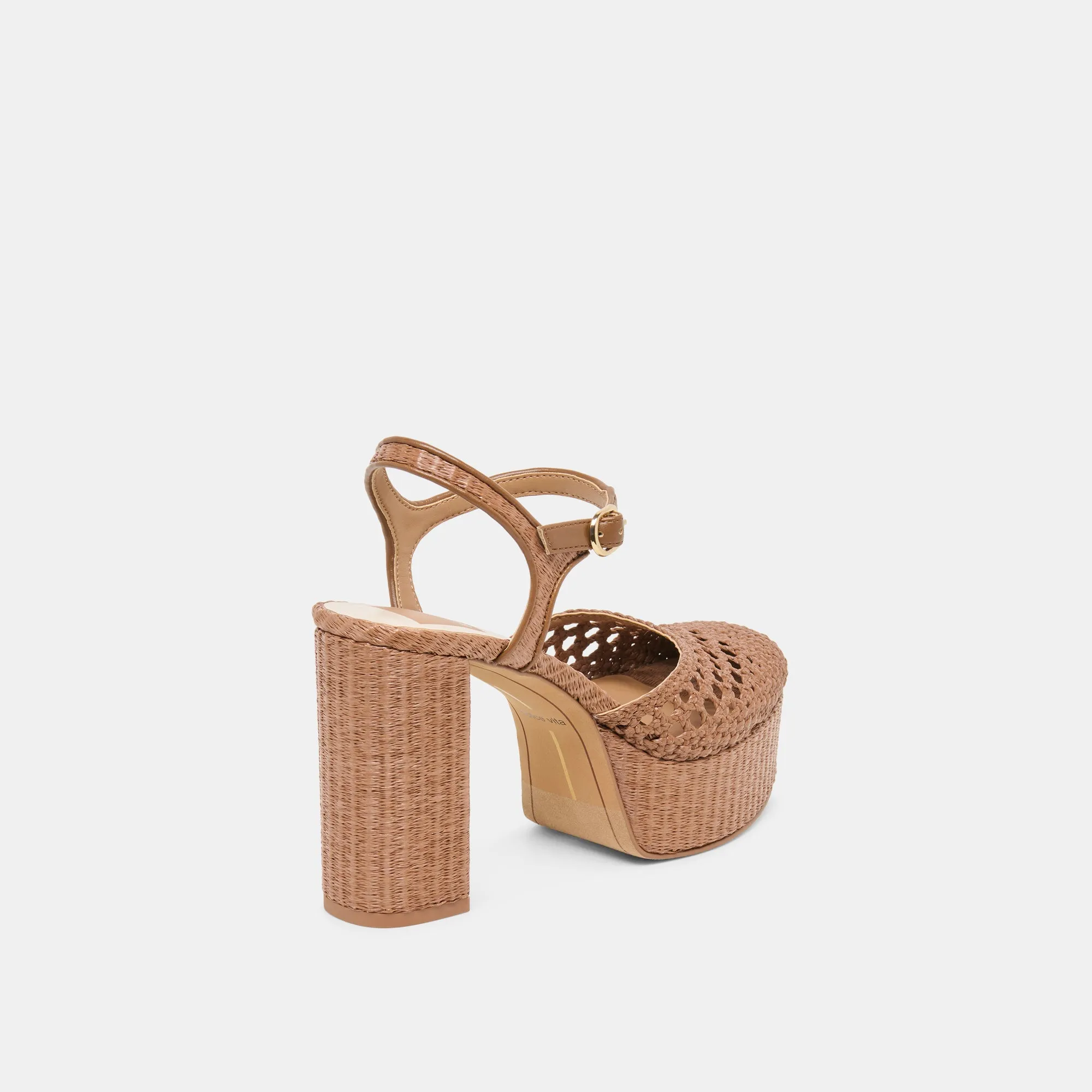 GERO HEELS MID BROWN WOVEN RAFFIA sold by Dolce Vita product image thumbnail 3