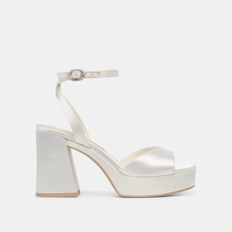 FELICA HEELS WHITE SATIN sold by Dolce Vita