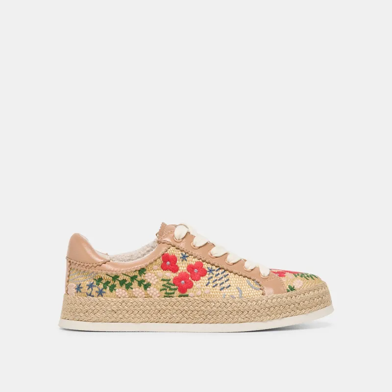 AZALIA SNEAKERS SAND FLORAL RAFFIA sold by Dolce Vita