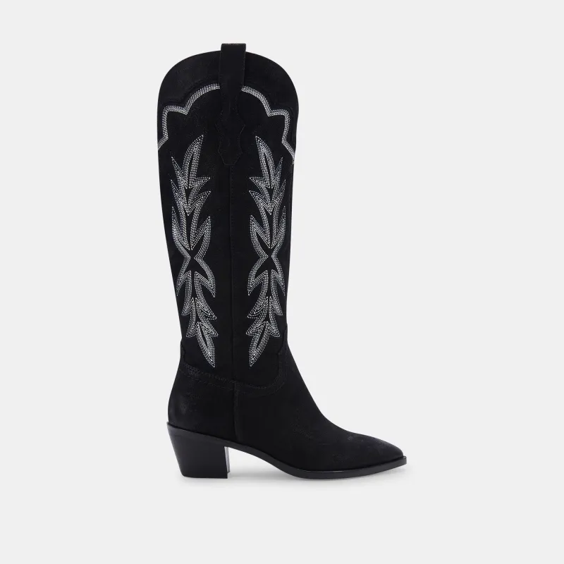 SHIREN BOOTS BLACK NUBUCK - re:vita sold by Dolce Vita