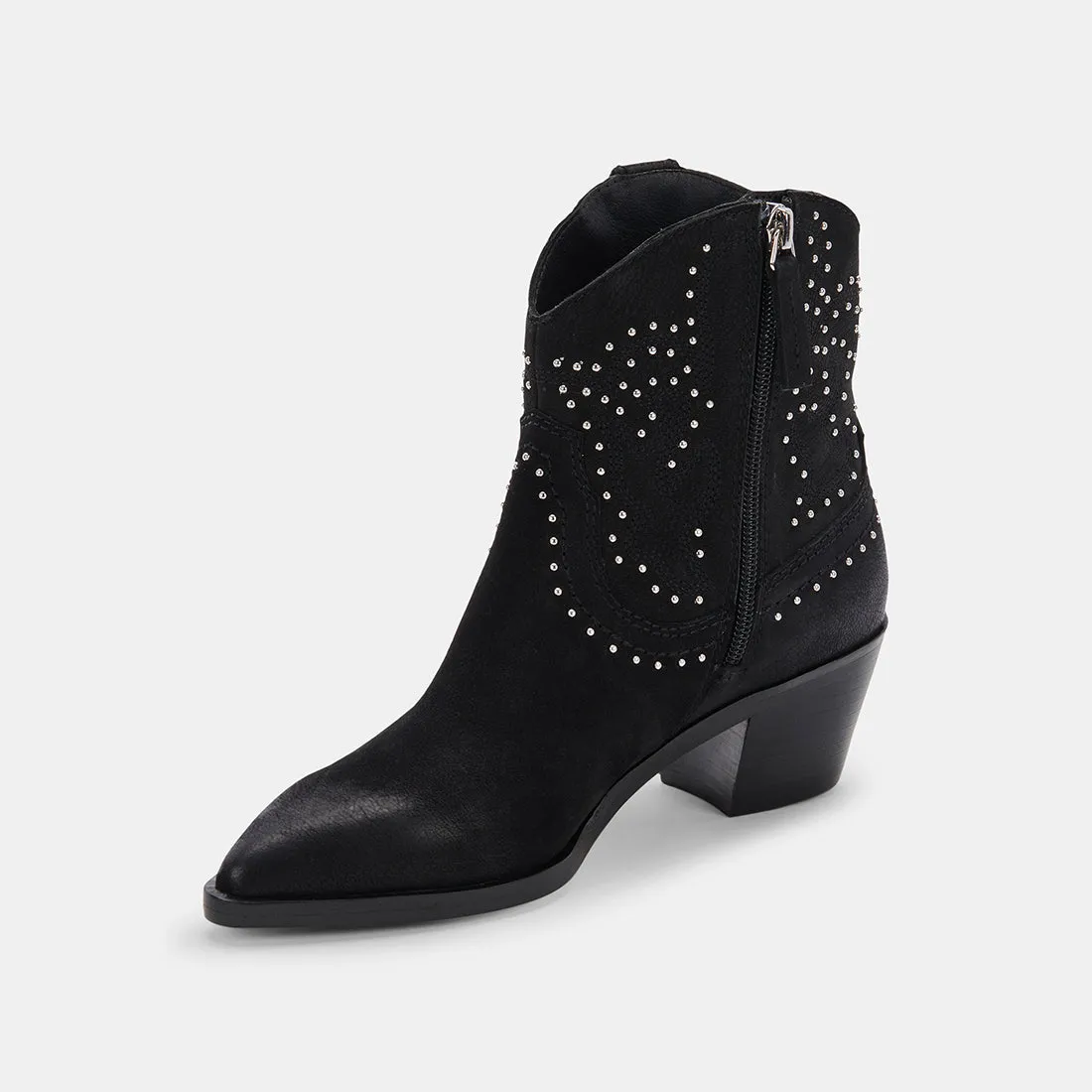 SOLOW STUD BOOTIES BLACK NUBUCK - re:vita sold by Dolce Vita product image thumbnail 4