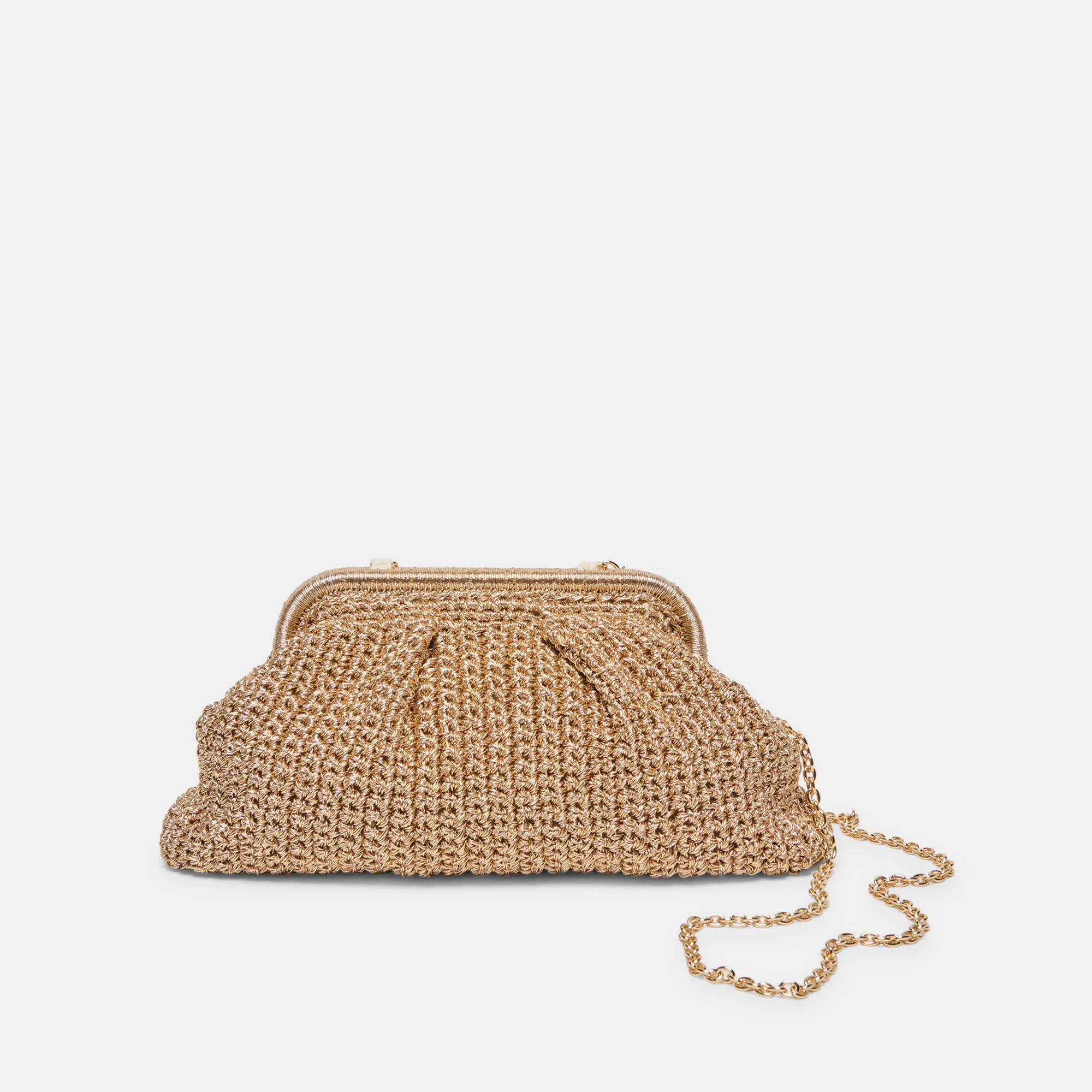 IONE CLUTCH GOLD CROCHET sold by Dolce Vita