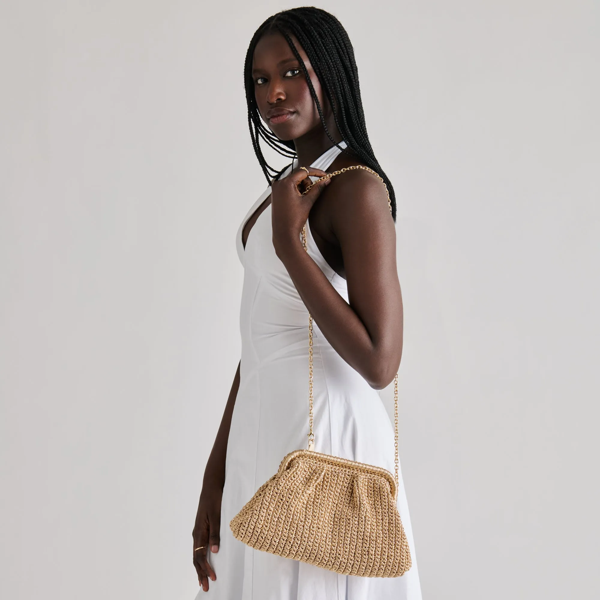 IONE CLUTCH GOLD CROCHET sold by Dolce Vita product image thumbnail 2